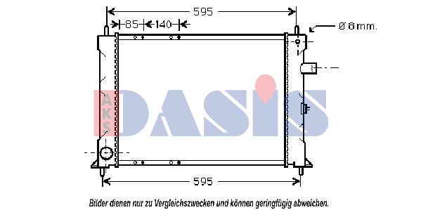 AKS DASIS Радиатор, охлаждение двигателя 370640N